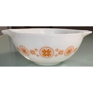 Vintage Pyrex Bowl Terracotta Pattern Mid Century Geometric Floral 2.5 QT